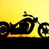 Chopper Bike Silhouette Diamond Painting Art