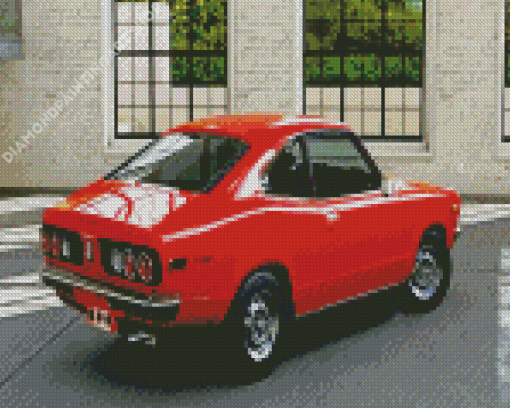 Classic Mazda Red Car Diamond Painting Art