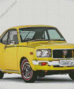 Classic Mazda Yellow Card Diamond Painting Art