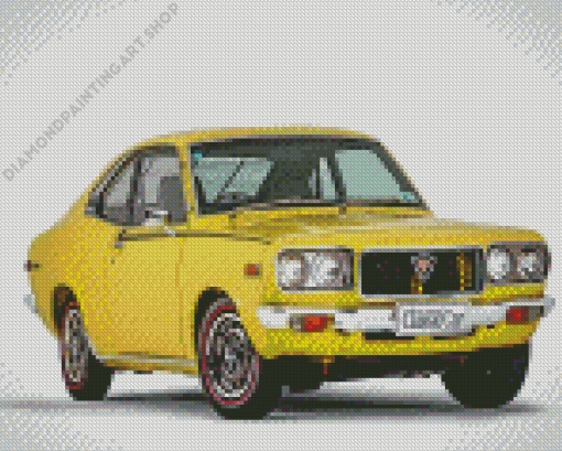 Classic Mazda Yellow Card Diamond Painting Art