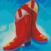 Cowboy Red Boots Diamond Painting Art