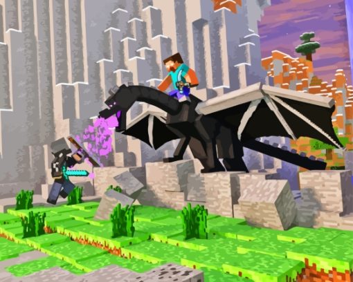 Ender Dragon Minecraft Diamond Painting Art