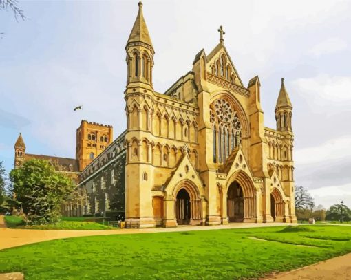 England St Albans Cathedral Diamond Painting Art