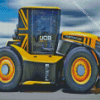 JCB Tractor Diamond Painting Art