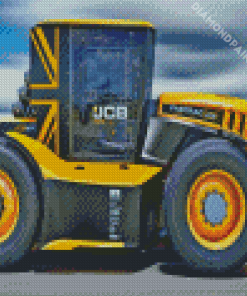 JCB Tractor Diamond Painting Art