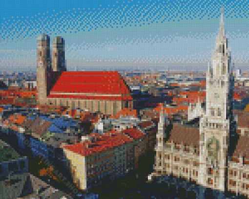 Frauenkirche Marienplatz Diamond Painting Art