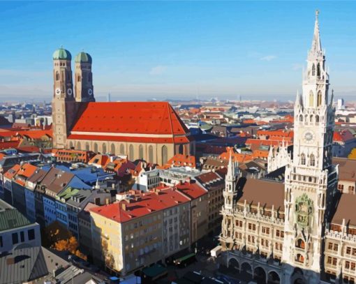 Frauenkirche Marienplatz Diamond Painting Art