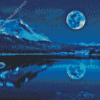 Full Moon Over Lake Diamond Painting Art