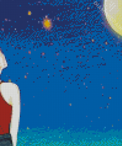 Girl Watching Sky Diamond Painting Art