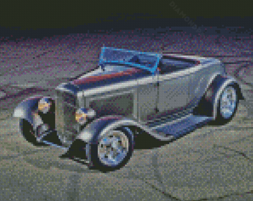 Grey 1932 Ford Car Diamond Painting Art