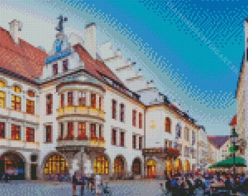 Hofbrauhaus Munchen Marienplatz Diamond Painting Art