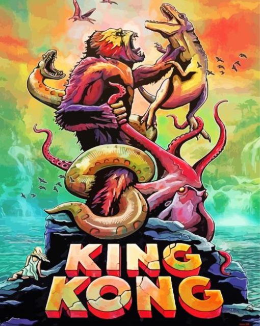 King Kong 1933 Movie Poster Diamond Painting Art