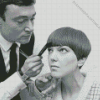 Mary Quant With Hairstylist Diamond Painting Art