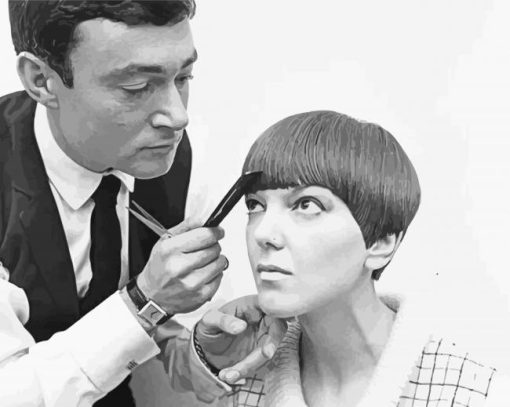 Mary Quant With Hairstylist Diamond Painting Art