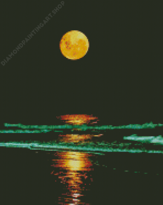 Moon Light On The Beach Diamond Painting Art