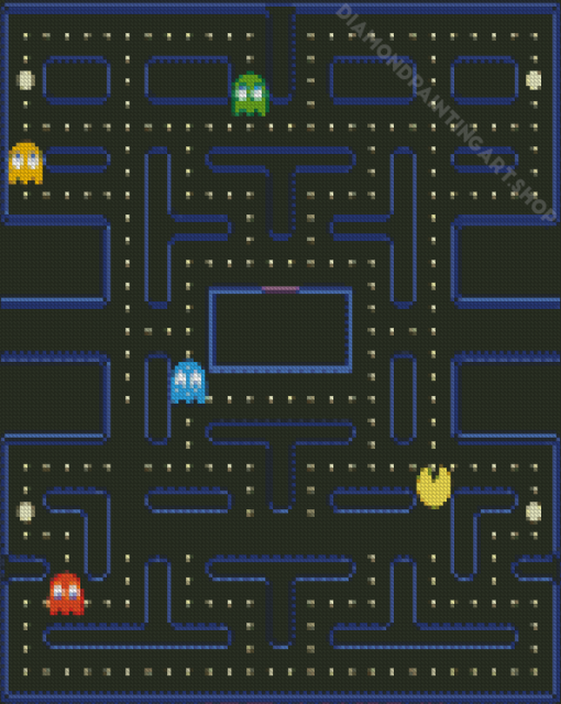 Pacman Game Diamond Painting Art