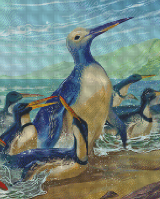 Penguins On The Beach Art Diamond Painting Art
