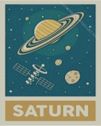 Saturn Diamond Painting Art