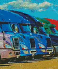 Semi Trucks Diamond Painting Art