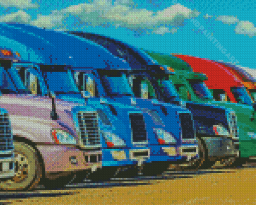 Semi Trucks Diamond Painting Art