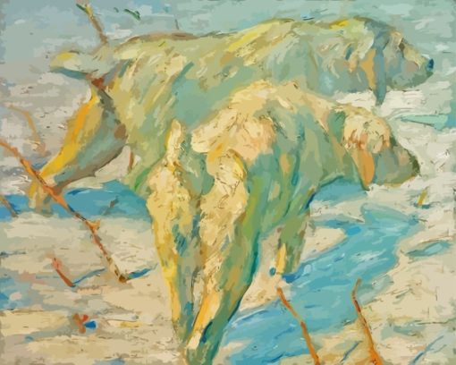 Siberian Dogs In The Snow By Franz Marc Diamond Painting Art