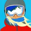 Ski Girl Diamond Painting Art