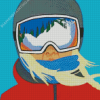 Ski Girl Diamond Painting Art