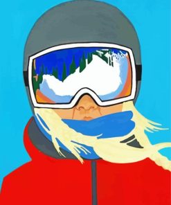 Ski Girl Diamond Painting Art