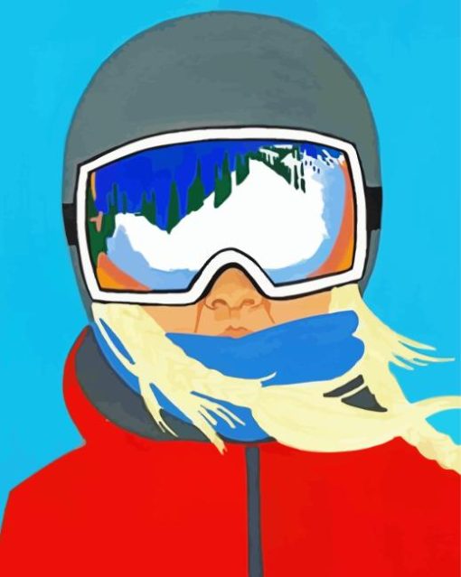 Ski Girl Diamond Painting Art