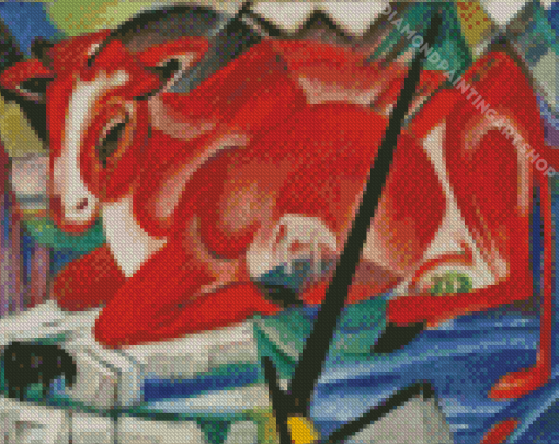 The World Cow By Franz Marc Diamond Painting Art