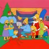 The Simpsons Celebrating Christmas Diamond Painting Art