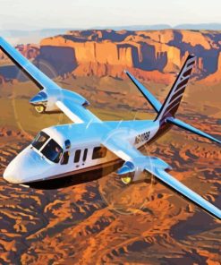 Twin Commander Airplane Diamond Painting Art