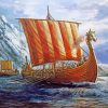 Viking Ship Drakkar Diamond Painting Art