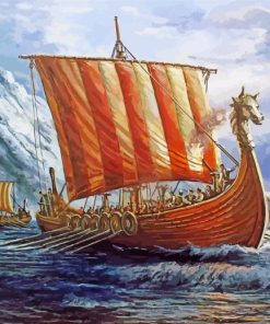 Viking Ship Drakkar Diamond Painting Art