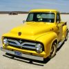 Yellow 1955 Ford Pickup Truck Diamond Painting Art