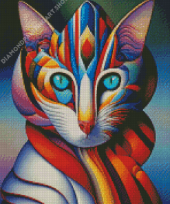 Abstract Cat Art Diamond Painting Art