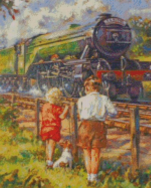 Aesthetic Flying Scotsman Diamond Painting Art