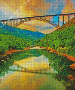 Aesthetic New River Gorge Diamond Painting Art