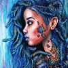 Black Snake Woman Diamond Painting Art