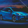 Blue Prius Diamond Painting Art