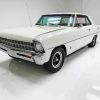 Classic White Chevrolet Nova Car Diamond Painting Art