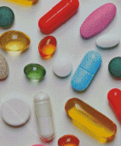 Colorful Pharmacology Pills Diamond Painting Art