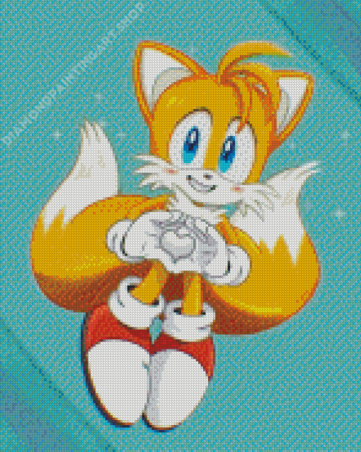 Tails From Sonic Diamond Painting Art