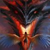Dragon And Woman With Wings Diamond Painting Art