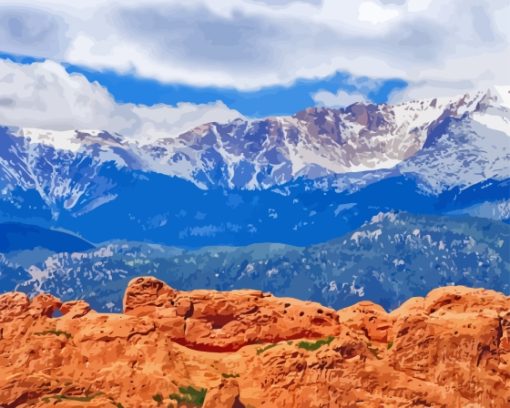 Garden Of The Gods Colorado Landscape Diamond Painting Art