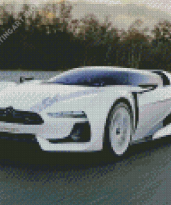 Grey Citroen Car Diamond Painting Art