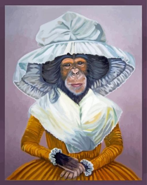 Lady Monkey Diamond Painting Art