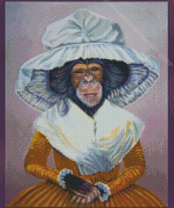 Lady Monkey Diamond Painting Art