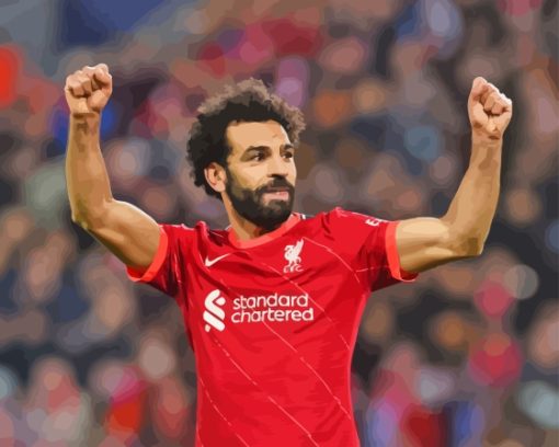 Mohamed Salah Liverpool Player Diamond Painting Art