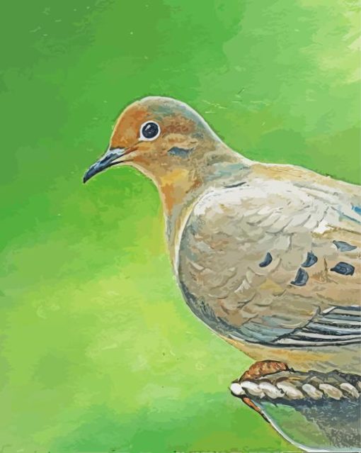 Mourning Dove Bird Diamond Painting Art